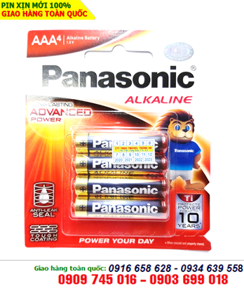 Panasonic LR03T/4B; Pin AAA 1.5v Alkaline Panasonic LR03T/4B Made in Thailand - Vỉ 4viên